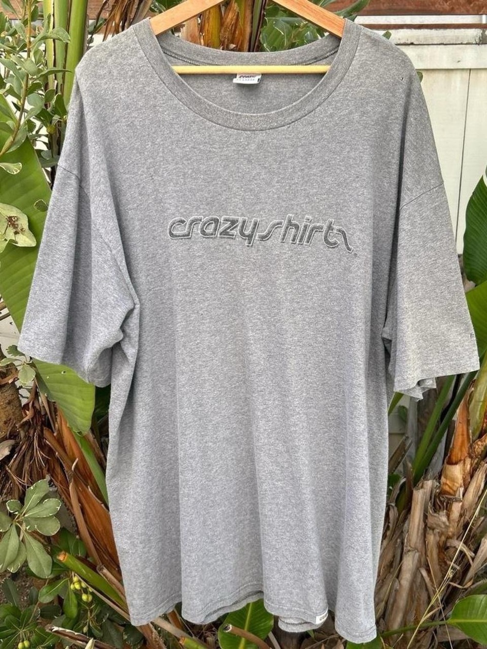 Vintage 1990s Crazy Shirts Hawaii Logo Tee XXL USA Gray